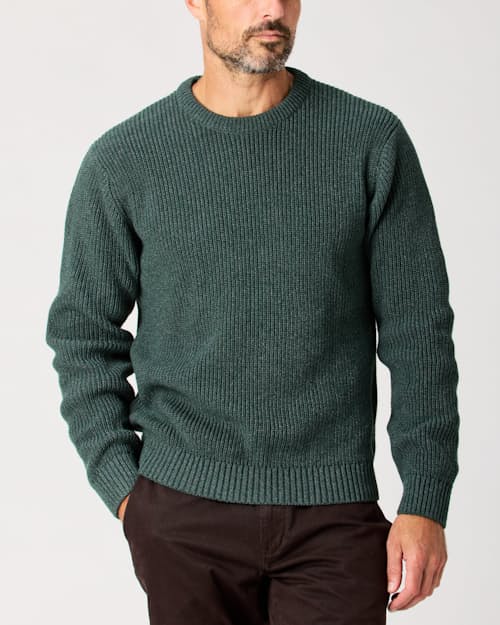 lifestyle image of Bolinas Recycled Cotton Crewneck Sweater