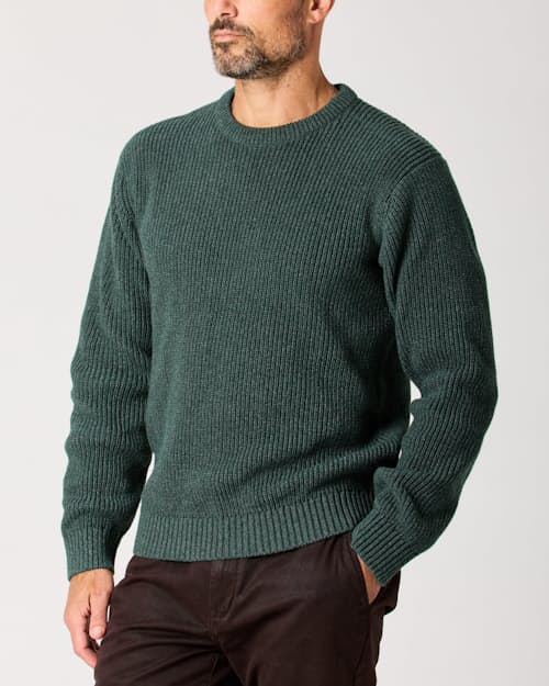 lifestyle image of Bolinas Recycled Cotton Crewneck Sweater