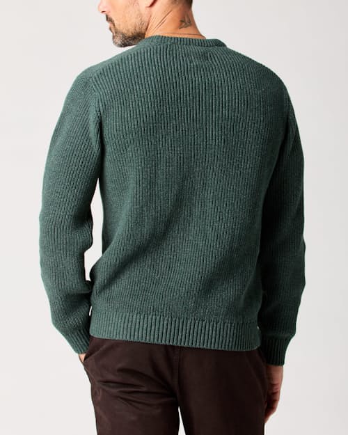 lifestyle image of Bolinas Recycled Cotton Crewneck Sweater