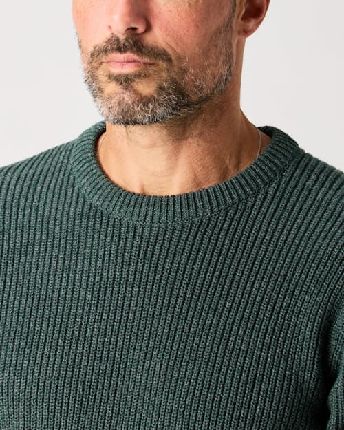 lifestyle image of Bolinas Recycled Cotton Crewneck Sweater