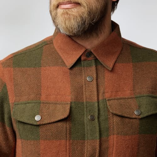 on model image of Canada Heavy Flannel Shirt
