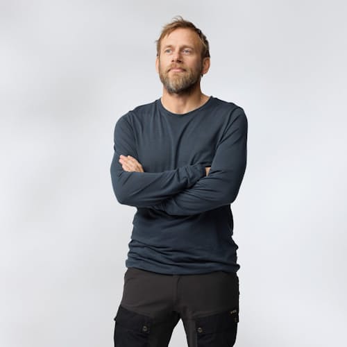 on model image of Abisko Wool Long Sleeve