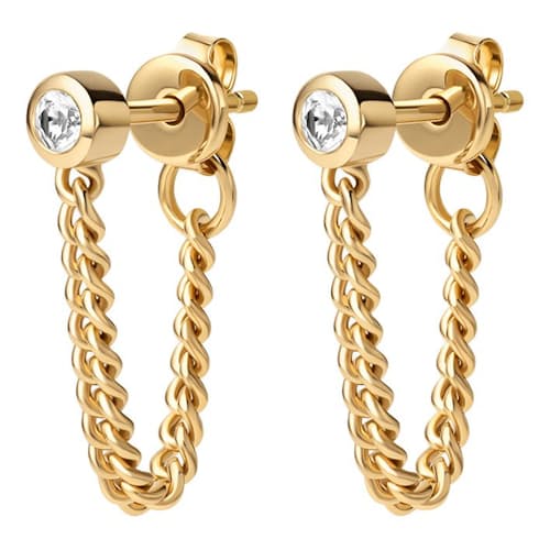 laydown image of Women's Ivy Topaz Chain Earrings
