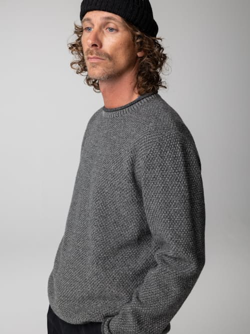 on model image of Barents Rollneck Sweater