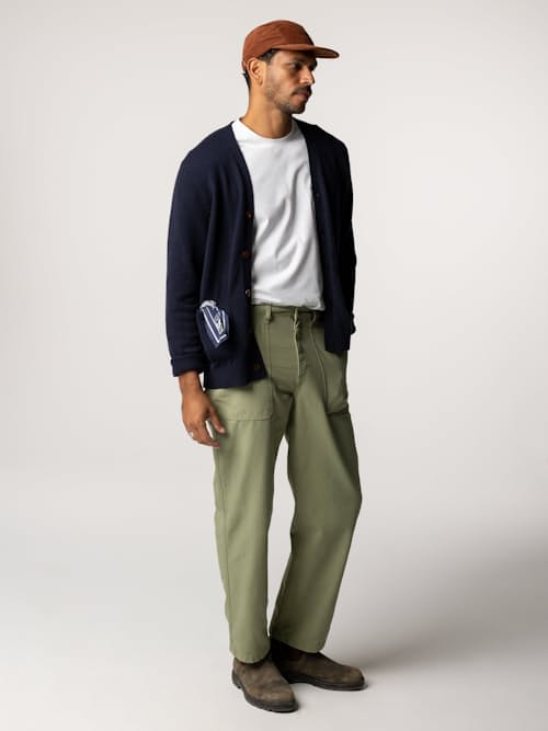 on model image of Columba Cardigan Sweater