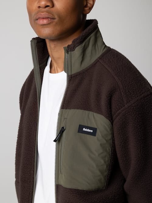 on model image of Bolster Fleece Full Zip