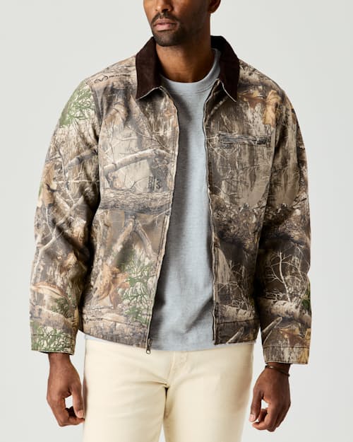 on model image of Realtree® Mason Canvas Work Jacket