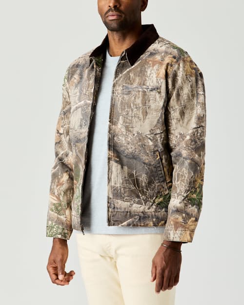 on model image of Realtree® Mason Canvas Work Jacket