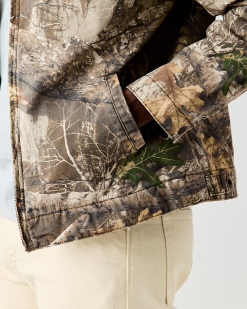 on model image of Realtree® Mason Canvas Work Jacket