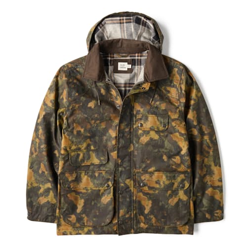 laydown image of Flannel-Lined Waxed Hudson Jacket