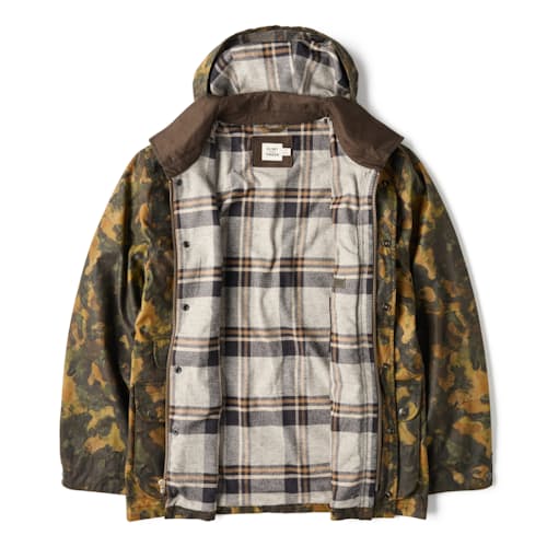 laydown image of Flannel-Lined Waxed Hudson Jacket