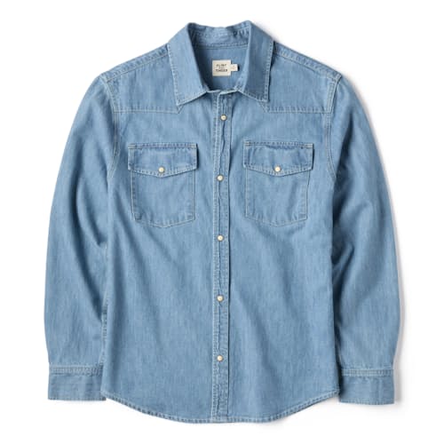 laydown image of Bone Button Western Shirt 2.0