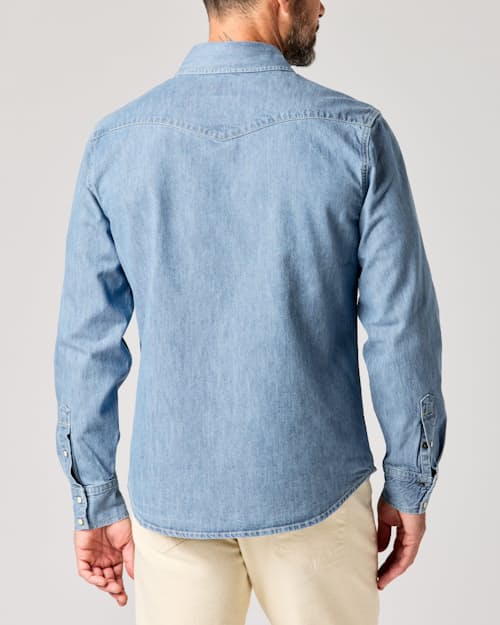 lifestyle image of Bone Button Western Shirt
