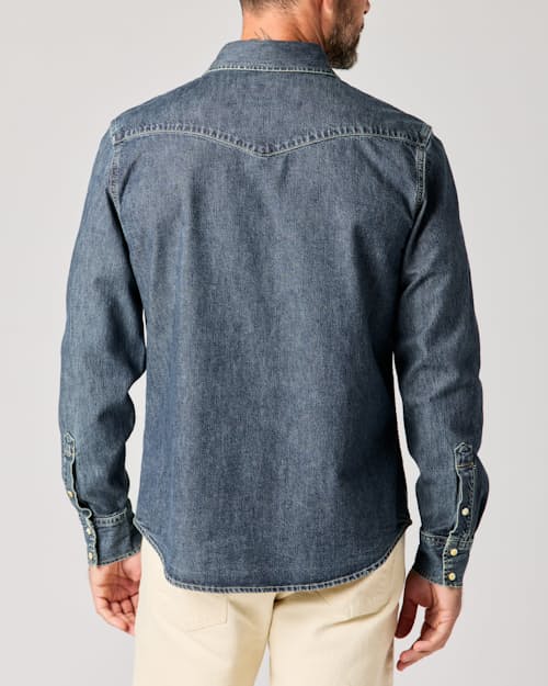 lifestyle image of Bone Button Western Shirt