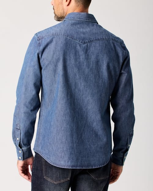 lifestyle image of Bone Button Western Shirt