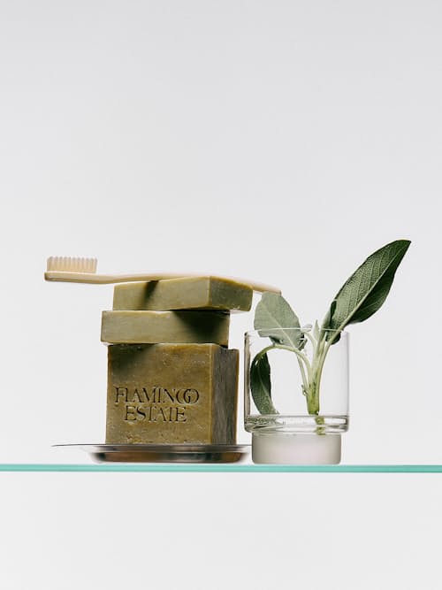 lifestyle image of Roman Parsley & Fresh Rosemary Soap Bar