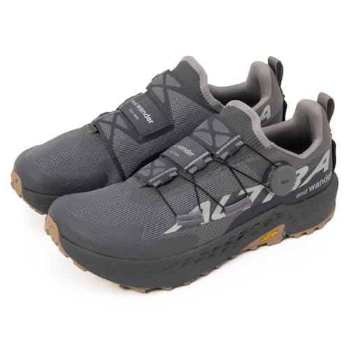 laydown image of Altra x and Wander Timp 5 BOA