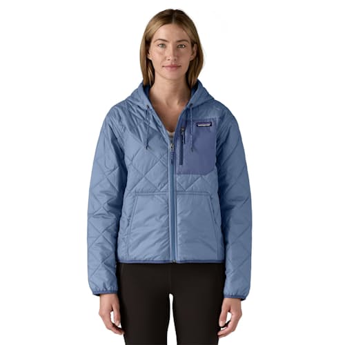on model image of Women's Diamond Quilted Bomber Hoodie