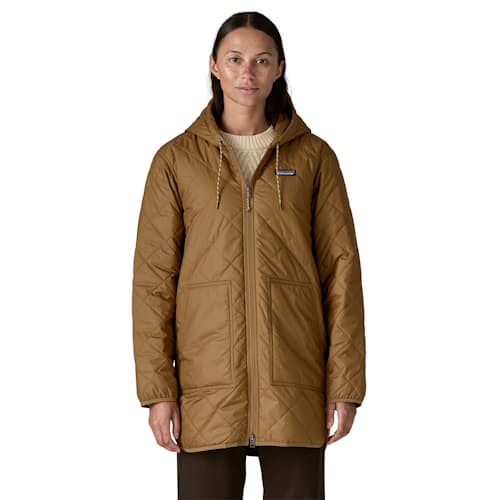 on model image of Women's Diamond Quilted Parka