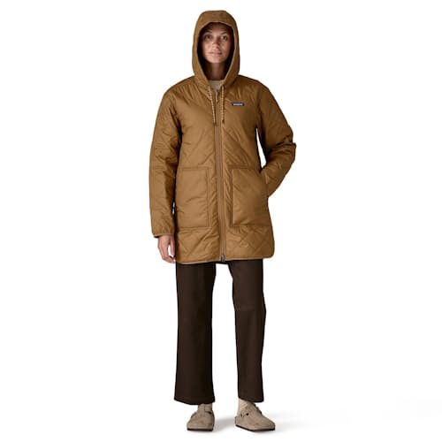 on model image of Women's Diamond Quilted Parka