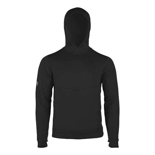 laydown image of Cloudbase Merino: Heavy Weather Hooded Mid