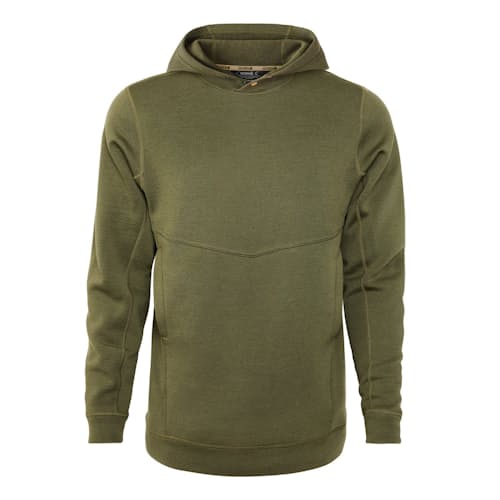 laydown image of Cloudbase Merino: Heavy Weather Hooded Mid