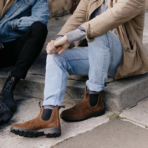 lifestyle image of Blundstone x Filson #2535 Chelsea Boot