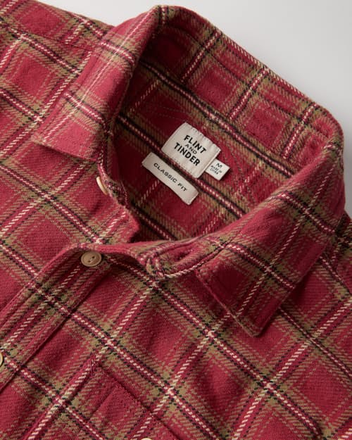 laydown detail image of Flannel Crossback Workshirt