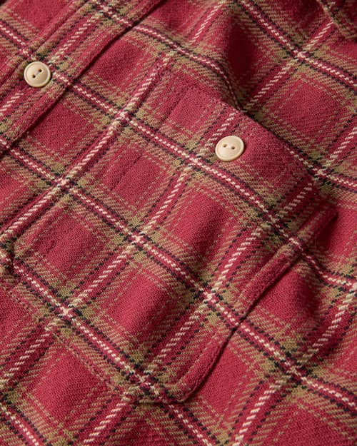 laydown detail image of Flannel Crossback Workshirt