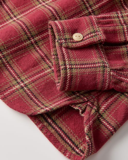 laydown detail image of Flannel Crossback Workshirt