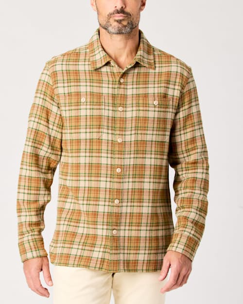lifestyle image of Heavy Flannel Crossback Work Shirt