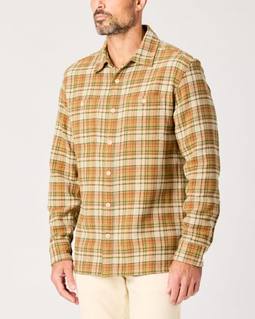 lifestyle image of Heavy Flannel Crossback Work Shirt