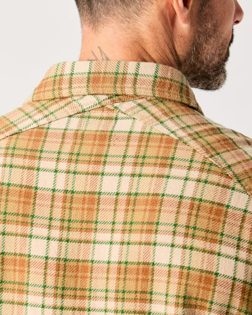 lifestyle image of Heavy Flannel Crossback Work Shirt