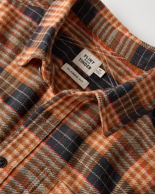 laydown detail image of Flannel Crossback Workshirt