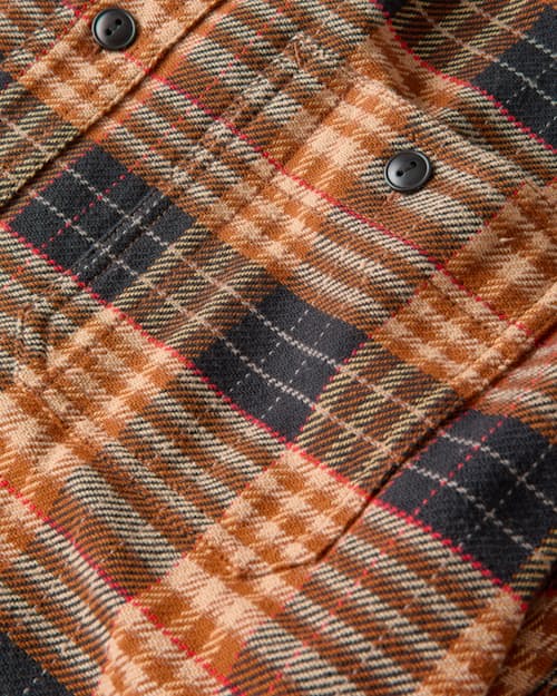 laydown detail image of Flannel Crossback Workshirt