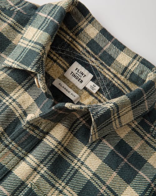 laydown detail image of Flannel Crossback Workshirt