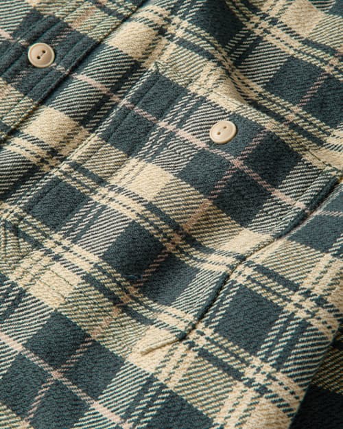 laydown detail image of Flannel Crossback Workshirt