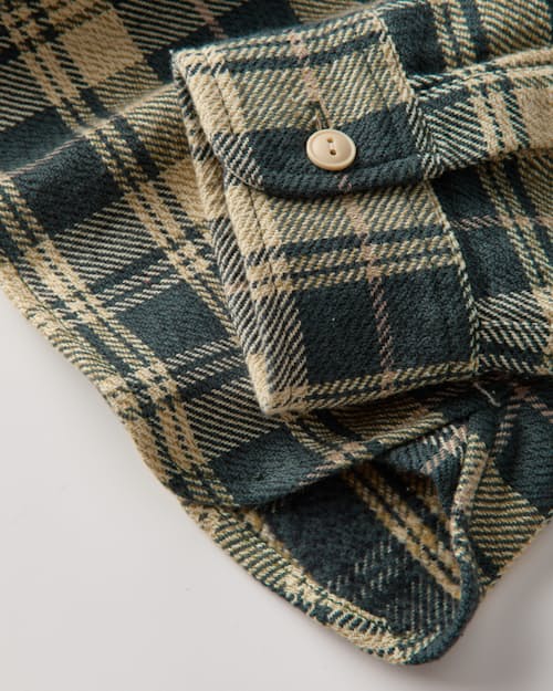laydown detail image of Flannel Crossback Workshirt