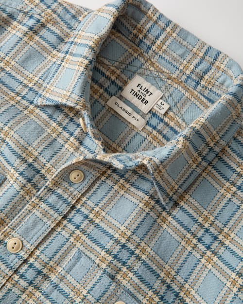 laydown detail image of Flannel Crossback Workshirt