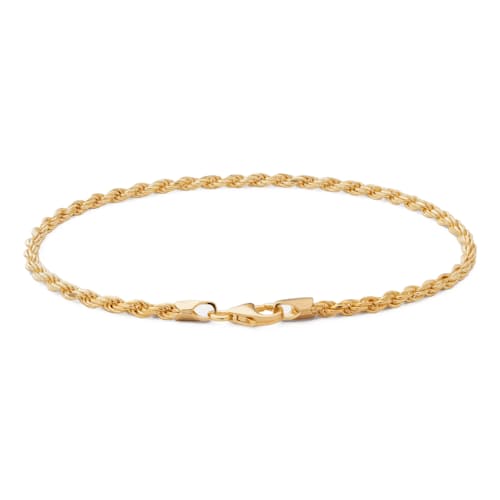 laydown image of 2.4mm Rope Chain Bracelet
