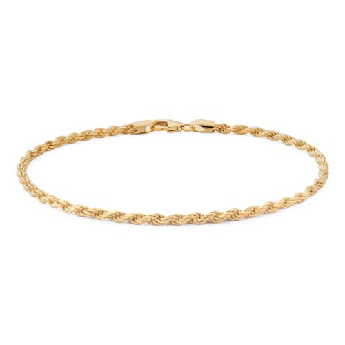 laydown image of 2.4mm Rope Chain Bracelet