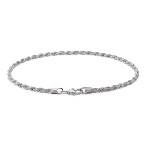 laydown image of 2.4mm Rope Chain Bracelet