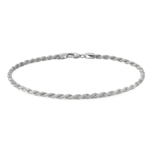 laydown image of 2.4mm Rope Chain Bracelet