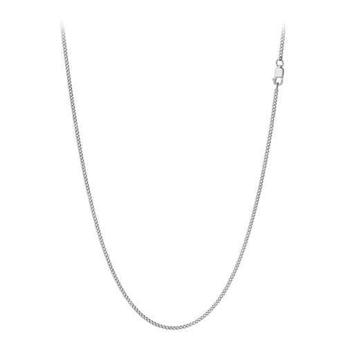 laydown image of 2mm Cuban Chain Necklace - 18"
