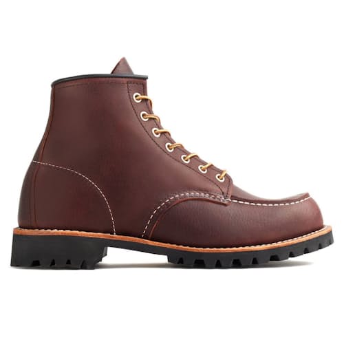 laydown image of Classic 6" Roughneck Moc Toe Boot