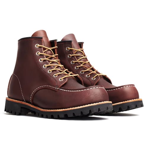 laydown image of Classic 6" Roughneck Moc Toe Boot