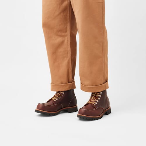 on model image of Classic 6" Roughneck Moc Toe Boot