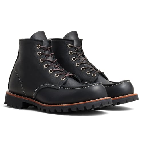laydown image of Classic 6" Roughneck Moc Toe Boot