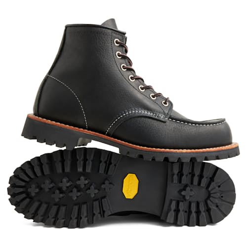 laydown image of Classic 6" Roughneck Moc Toe Boot