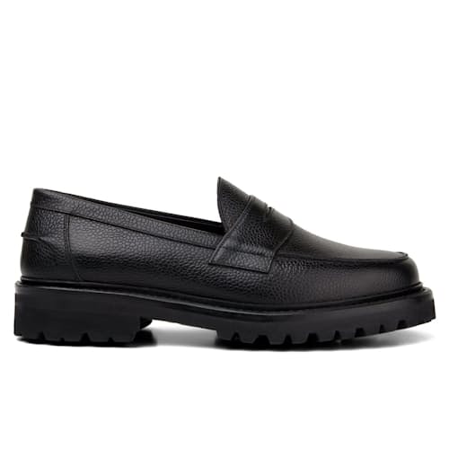 laydown image of The Ellis Penny Lug Sole Loafer
